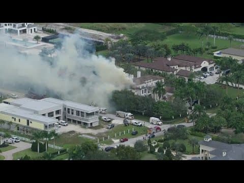 Firefighters battle large fire at the home of Miami Dolphins receiver Tyreek Hill