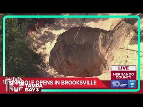 Large hole opens in Hernando County