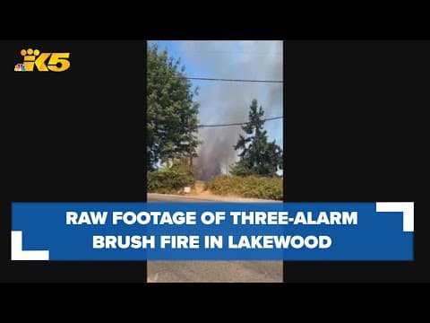 Raw: Viewer video of brush fire in Lakewood