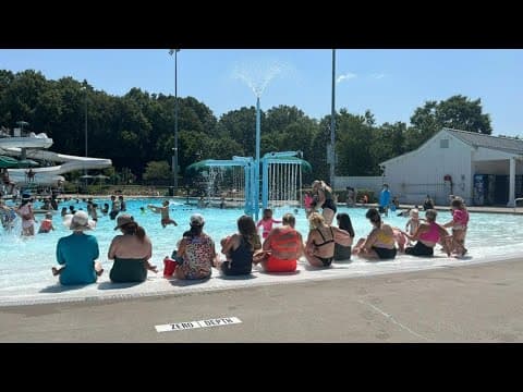 Group of central Ohio mothers rally together in breastfeeding solidarity at local pool