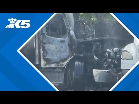 2 airlifted after 500-gallon propane tank catches fire in Gig Harbor