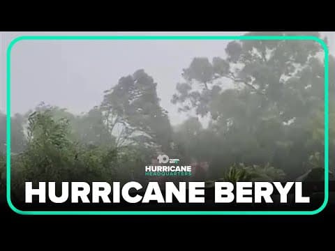 Strong winds lash St. Lucia as Hurricane Beryl moves through