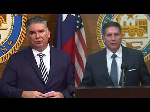 New Houston police and fire chiefs sworn in by Mayor John Whitmire