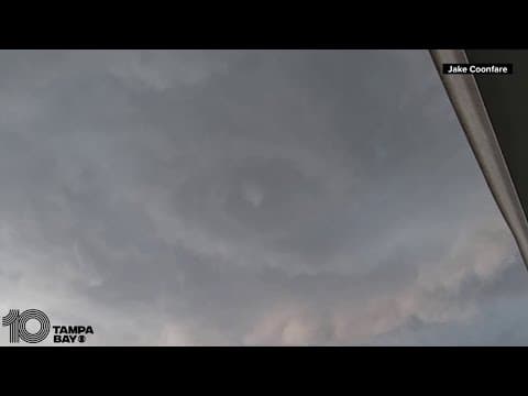 Tornado forms in Pinellas County during severe storms