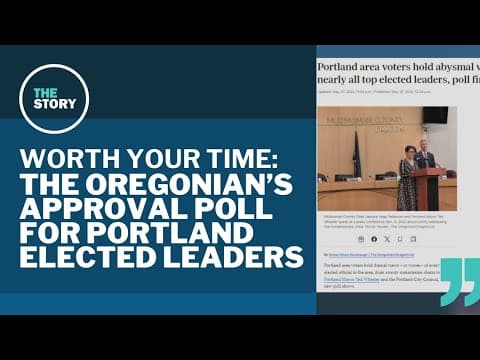 Portland voters have a pretty dim view of local elected leaders | Worth Your Time