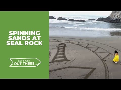 Woman uses Oregon Coast coastline as her canvas