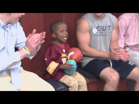6-year-old Commanders fan with heart disease gets surprise call from Jayden Daniels