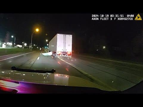 Man arrested in Columbus after allegedly leading officers on a chase, hitting cruiser with semi