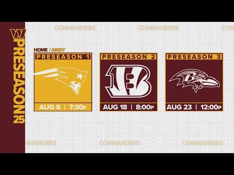 Washington Commanders finalize preseason schedule