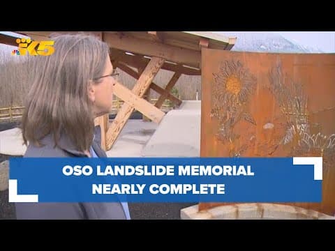 Oso landslide memorial nearly complete