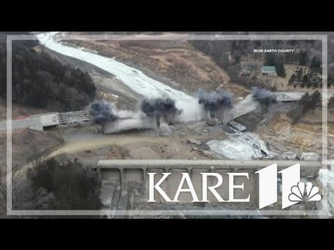 A Minnesota bridge that almost collapsed under heavy rains has been demolished