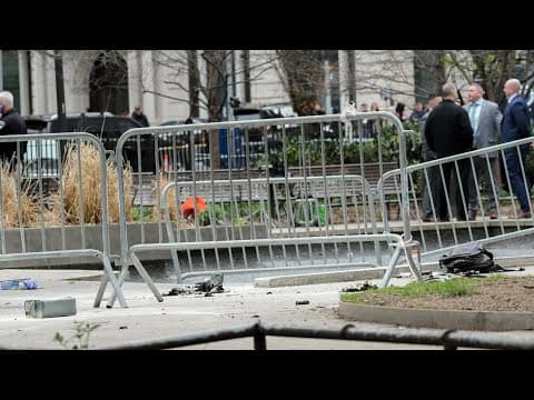 Man sets himself on fire outside Trump trial