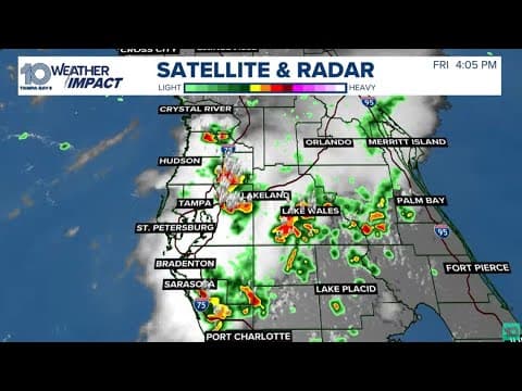 Meteorologist Colleen Campbell tracks storms moving across Tampa Bay