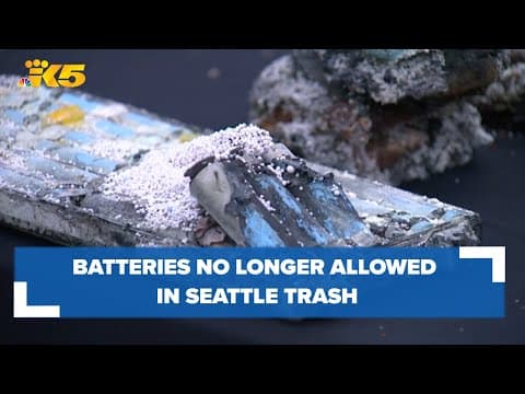 Batteries are not allowed in the garbage after new ban takes effect in Seattle