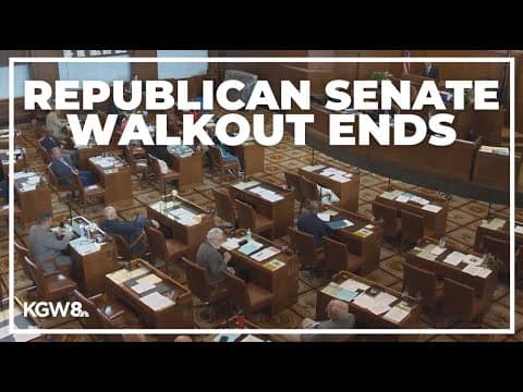 Longest walkout in Oregon history over as Republicans return to Salem