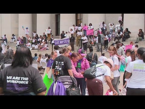 Ohio child care providers rally for more government funding during 'child care crisis'