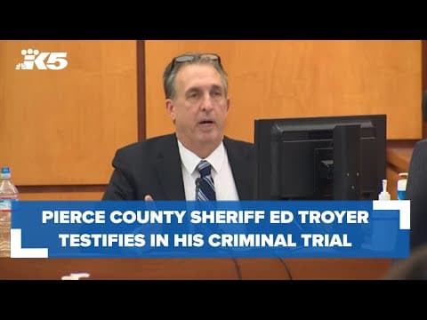 Pierce County Sheriff Ed Troyer testifies in his criminal trial