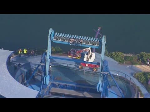 Ride at Australian theme park malfunctions, leaving 13 people stranded in mid-air