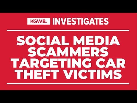 Every 48 minutes, a car is stolen in Portland. Scammers are trying to cash in