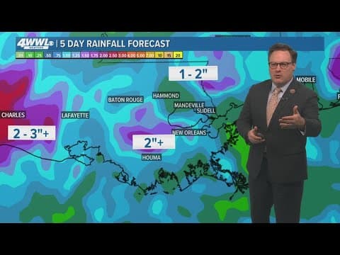 New Orleans Weather: Scattered showers Thursday and Friday, mostly dry next week