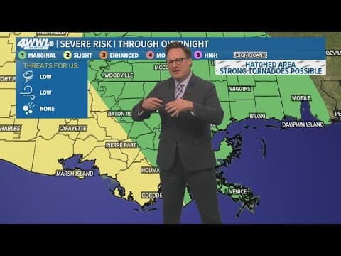 New Orleans Weather: Storms overnight, early Tuesday