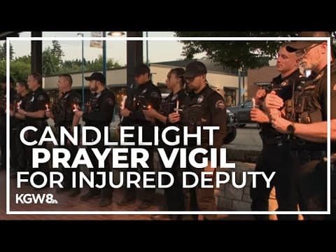 Candlelight prayer vigil held for deputy critically injured in Tualatin shooting