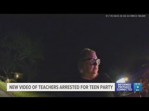 Bodycam video shows 2 elementary school employees accused of throwing party for 100 teens