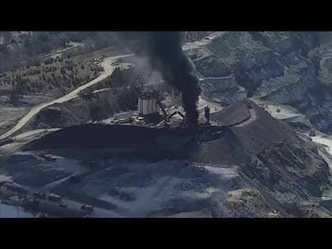 Large industrial fire in Maryland essentially out, firefighters remain to put out hot spots