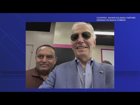 Biden stops for milkshake at Maryland Baskin-Robbins