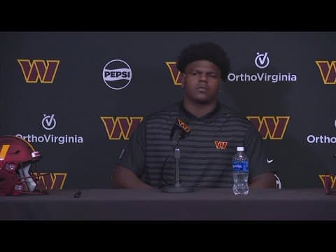 Josh Conerly Jr. speaks for the first time since being drafted to the Commanders