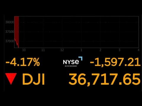 LIVE LOOK: New York Stock Exchange Big Board, April 7