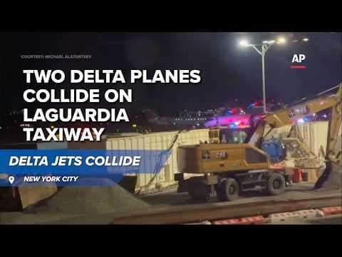 Delta jets collide on LaGuardia taxiway, one injured