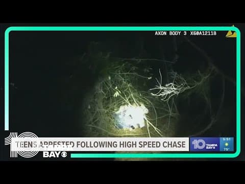 Teens arrested following high-speed chase Friday morning in Hillsborough County