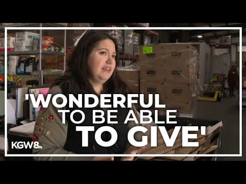 Gleaners of Clackamas collecting goods for the KGW Toy Drive