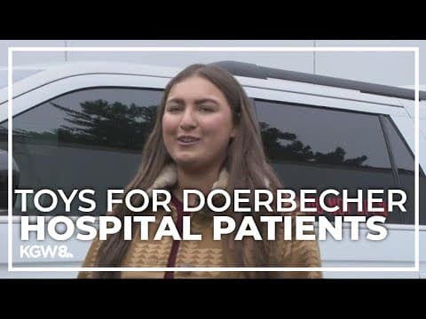 Bone cancer survivor collects toys for children at Doernbecher Hospital