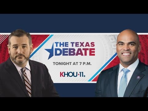 Only debate between Ted Cruz, Colin Allred tonight on KHOU 11