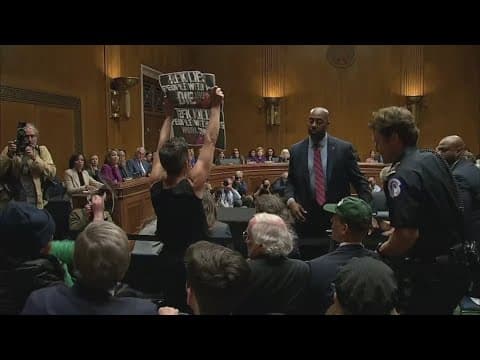Protesters disrupt RFK Jr. Senate hearing