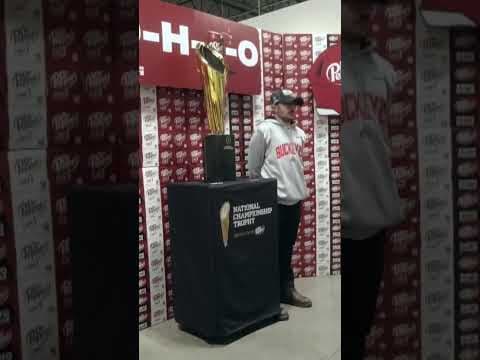 CFP National Championship trophy viewing in Ohio #shorts