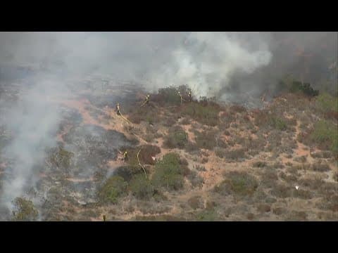 Chopper aerials | Brush fire near Bonita