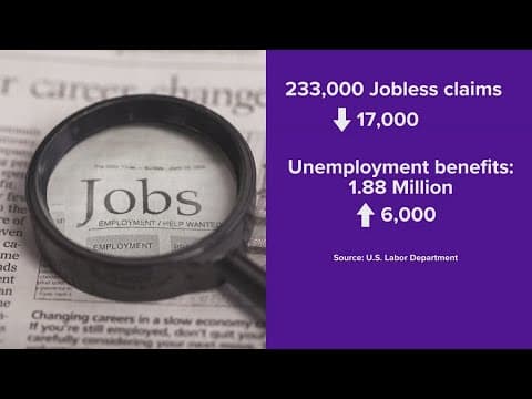 Latest report shows jobless claims down