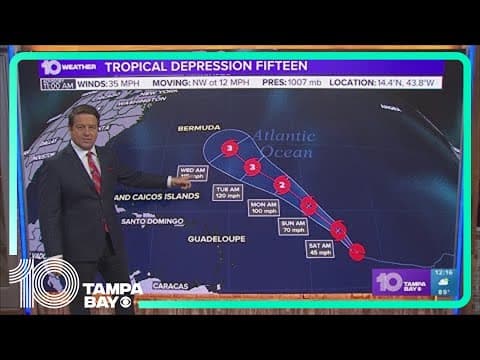 Tracking the Tropics: Tropical Depression 15 forms, likely to become major Hurricane Nigel | 12 p.m.