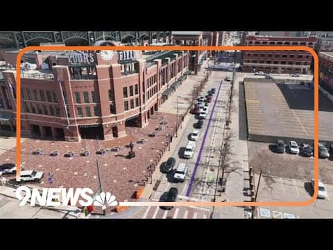 Denver celebrates Rockies home opener with iconic purple stripe