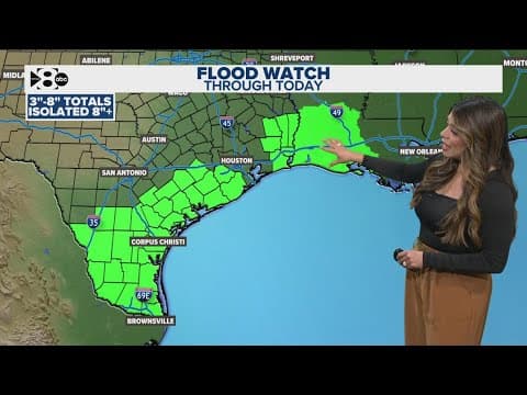 Texas weather update: Heavy rain along the Gulf coast