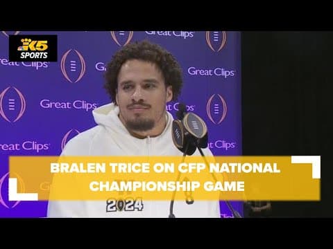 EXTENDED INTERVIEW: UW's Bralen Trice ahead of CFP National Championship Game