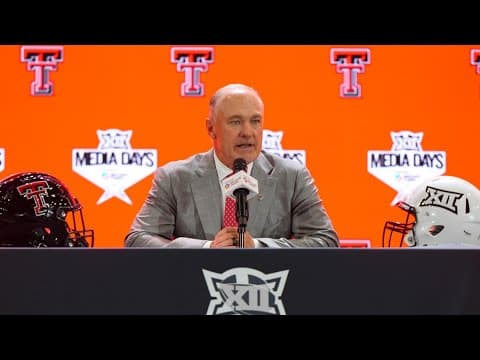 Big 12 Media Days | Texas Tech Head Coach Joey McGuire talks upcoming season and more (7.8.25)
