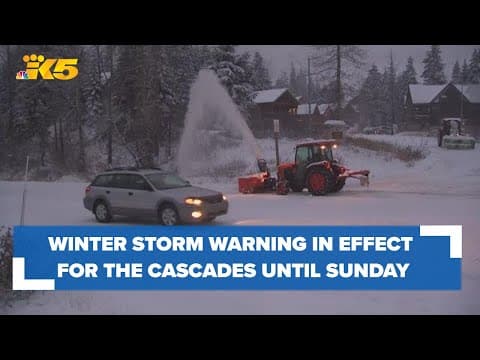 Winter Storm Warning in effect for the Cascades until Sunday morning