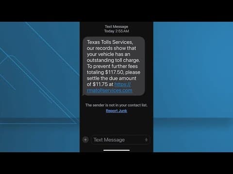 Another toll road text message scam is targeting Texas drivers