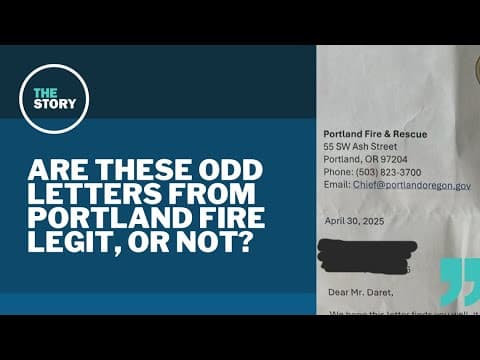 No, letters accusing Portland residents of illegal burning are not legitimate
