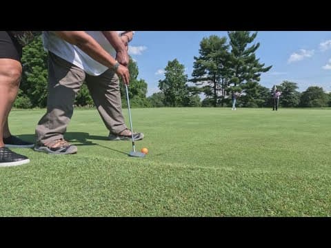 Visually impaired veterans tee off at first regional golf clinic in Columbus