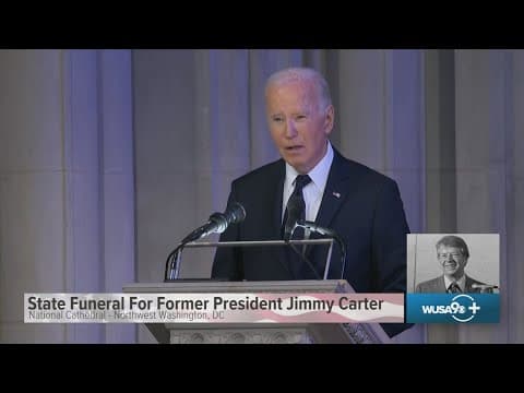 President Biden delivers eulogy at President Jimmy Carter's funeral